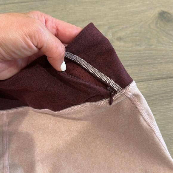 FABLETICS Heathered Pink Maroon High Rise Cropped Active Capri Bottoms Size XL - Picture 11 of 13